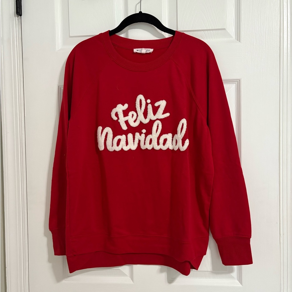 Red Feliz Navidad Sweater and Sweatpants